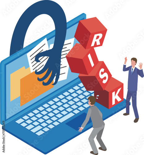 サイバーリスクのイメージイラスト