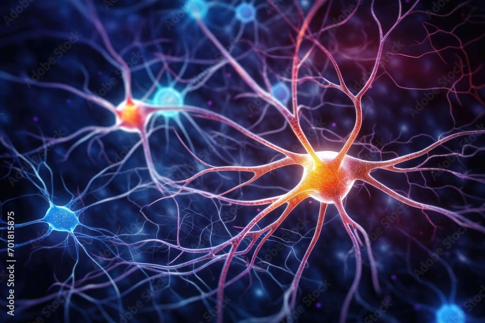 Nerve cells in the brain