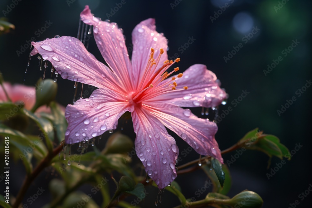pink flower in the garden pink flower in the garden