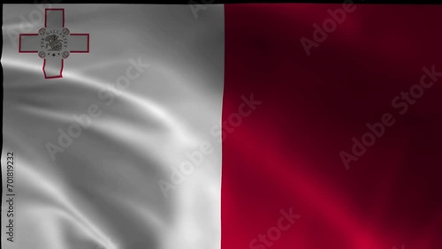 MALTA flag illustration with wavy effect