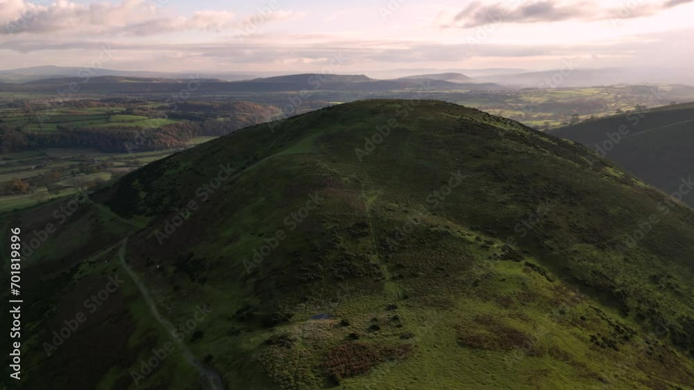 An aerial view of Callow Hill in Shropshire, England An aerial view of Callow Hill in Shropshire, England