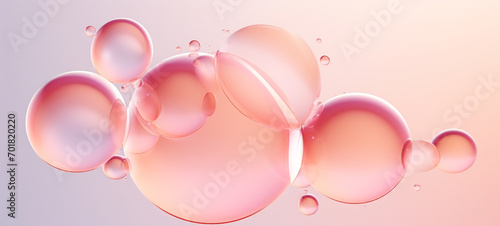 pink bubbles water drops background photo