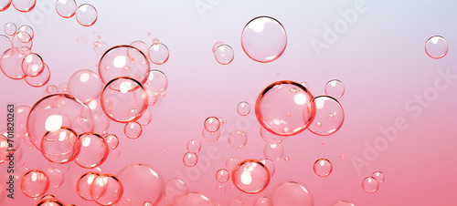 pink bubbles water drops background
