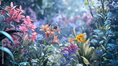 Wallpaper Mural A Beautiful Arrangement of Colorful Flowers in a Serene Meadow Torontodigital.ca