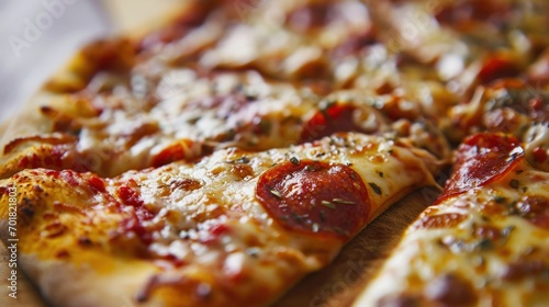 Delicious Pepperoni Pizza Close-Up