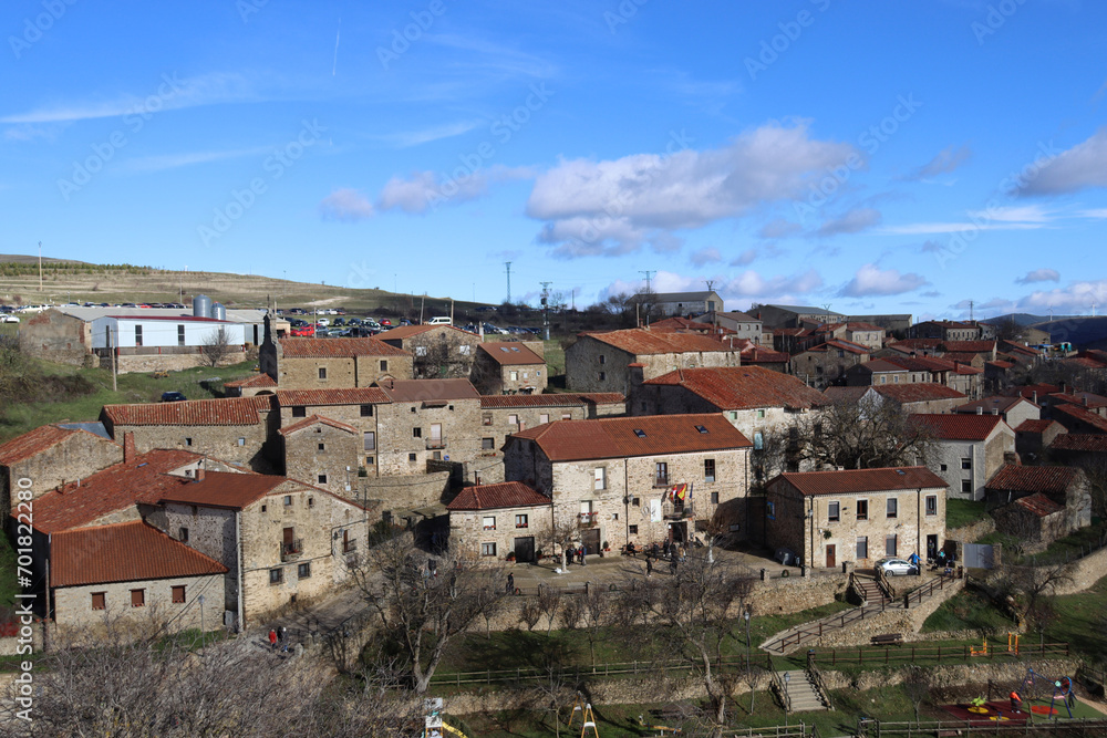 Landscape of the town of Oncala, in the province of Soria (Spain)