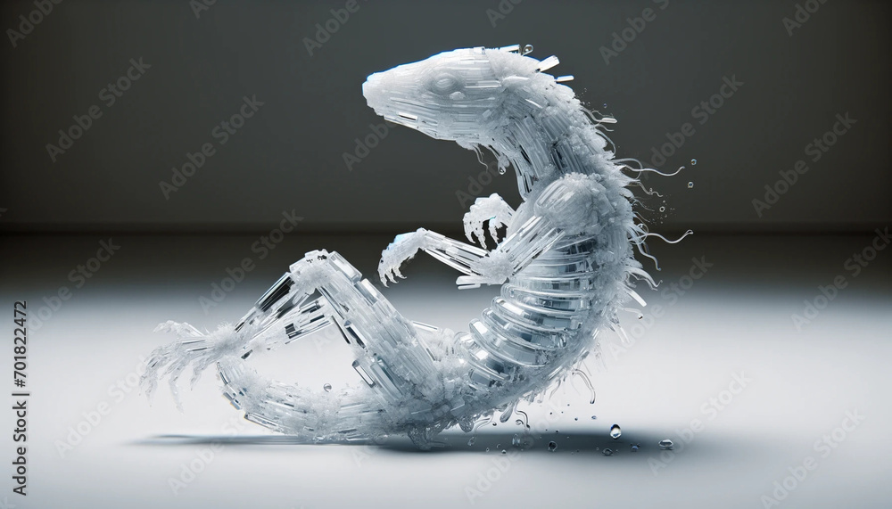 Obraz premium Sculptures of living creatures in crystal.