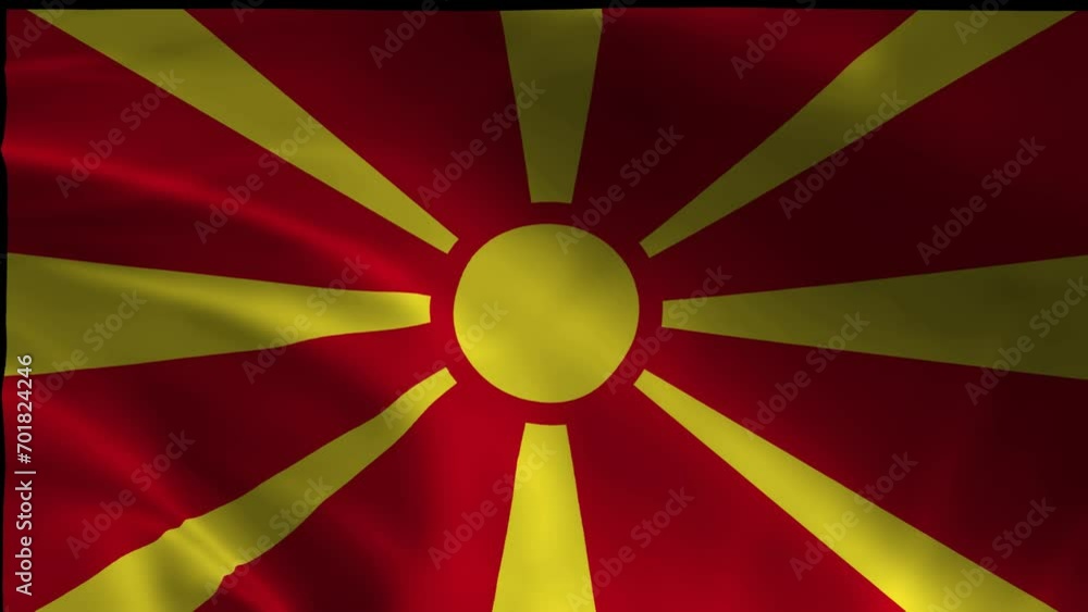 MACEDONIA flag illustration with wavy effect MACEDONIA flag illustration with wavy effect