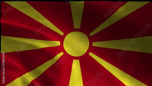 MACEDONIA flag illustration with wavy effect