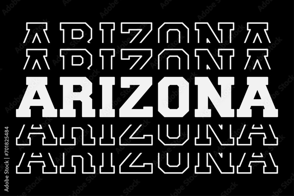 Patriotic USA State Arizona T-Shirt Design Patriotic USA State Arizona T-Shirt Design
