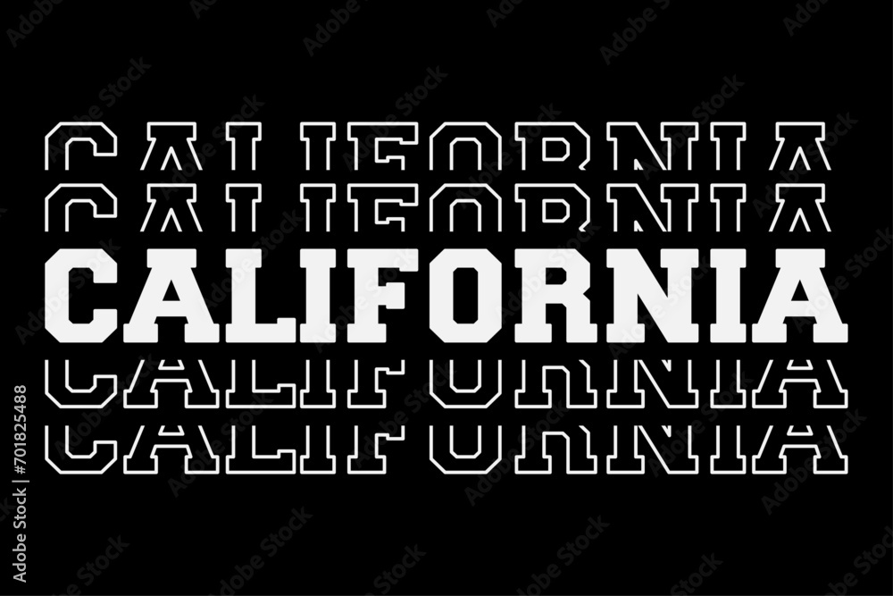 Patriotic USA State California T-Shirt Design