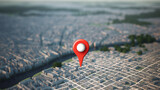 Location pin on the map Specify the location of tourist attractions or modern navigation icons on the background of a large map