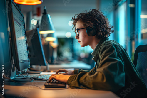 person working at computer