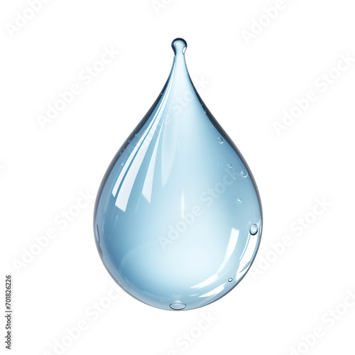 Water drop isolated on transparent background. PNG file, cut out