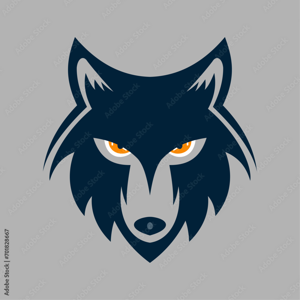 Wolf head logo graphic vector design 
