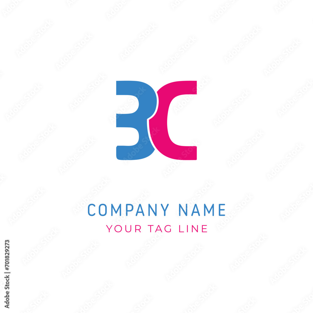 initial letter bc linked monogram logo with illustrator initial letter bc linked monogram logo with illustrator