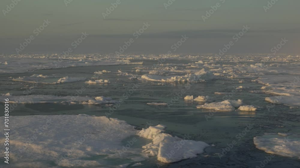 Arctic. Drifting ice at sunset Arctic. Drifting ice at sunset
