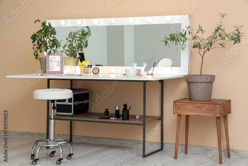 Dressing table with cosmeti...