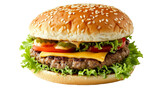 Burger on Transparent Background, PNG