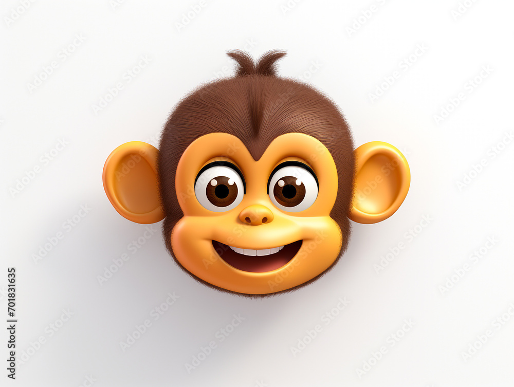 Fototapeta premium Amazingly cute 3D emojis on white background.