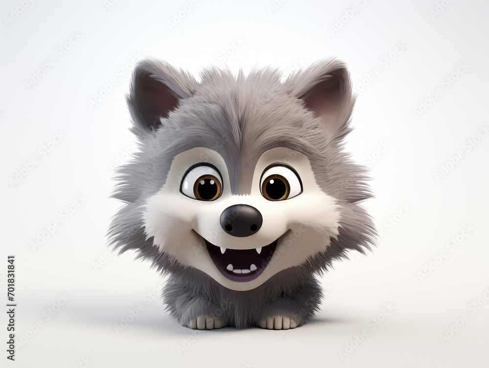 Playful Pup: Adorable Wolf Character Playful Pup: Adorable Wolf Character