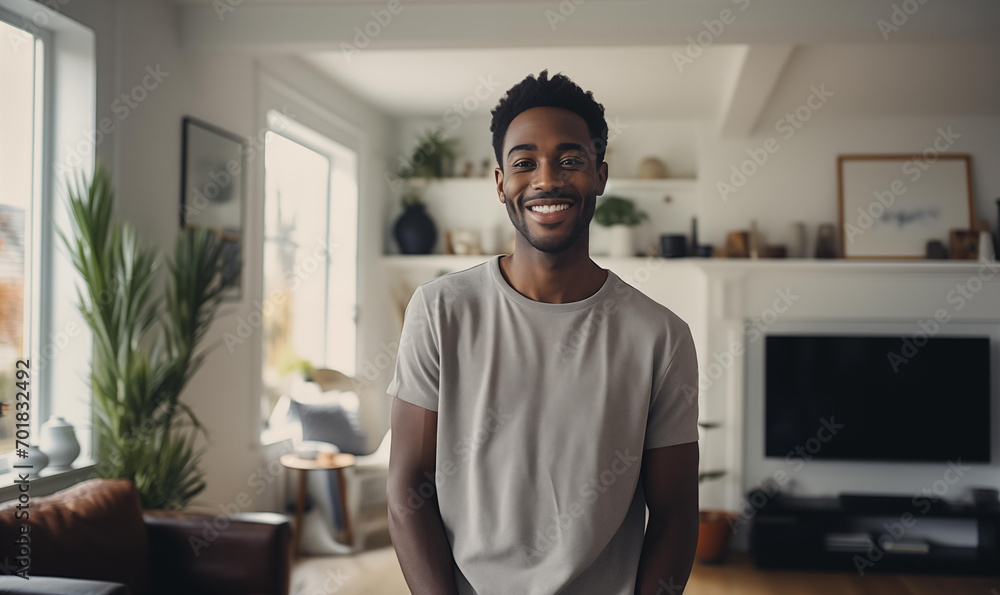 Black Young Man Male Model Home House Concept Black Young Man Male Model Home House Concept