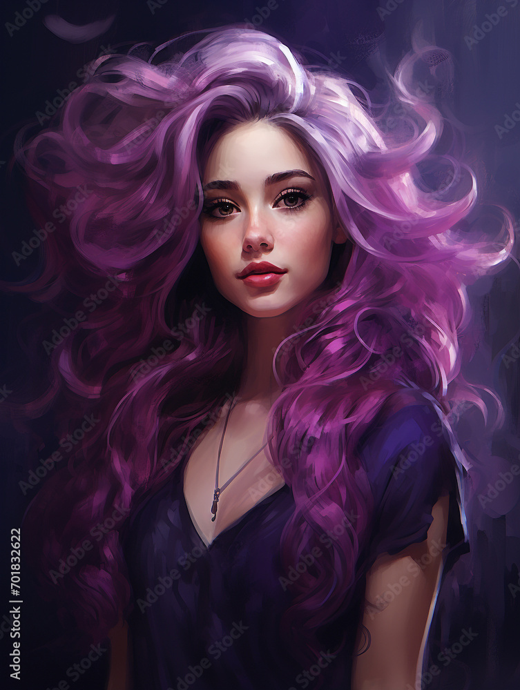 Fototapeta premium Fashion Model in Purple