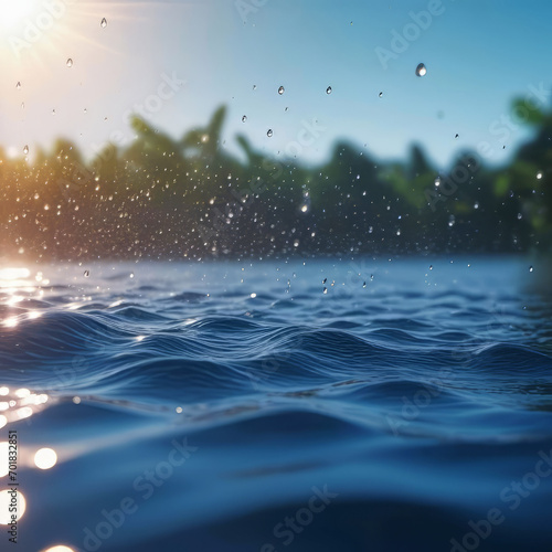 Wallpaper Mural abstract beautiful water background with copy space for products or text, concept banner for beach holiday or beauty salon, Torontodigital.ca