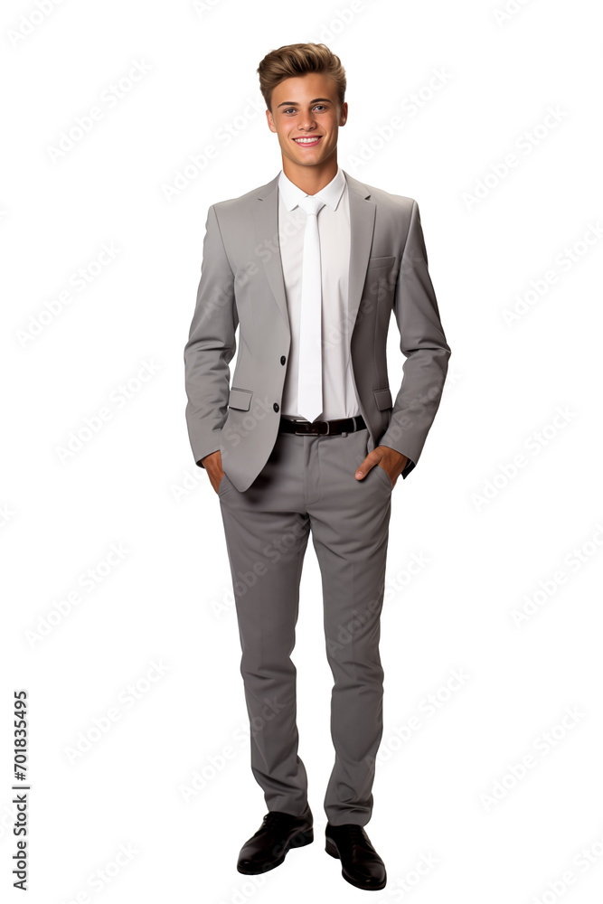 portrait of a businessman stands with confidence isolated portrait of a businessman stands with confidence isolated