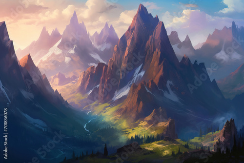 Enigmatic Mountainscapes  Digital Painting