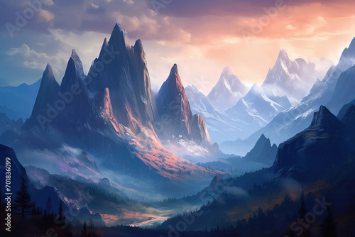 Enigmatic Mountainscapes: Digital Painting © Edik