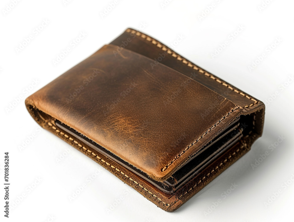 Men's wallet made of brown leather. Slight wear due to use. Men's wallet made of brown leather. Slight wear due to use.