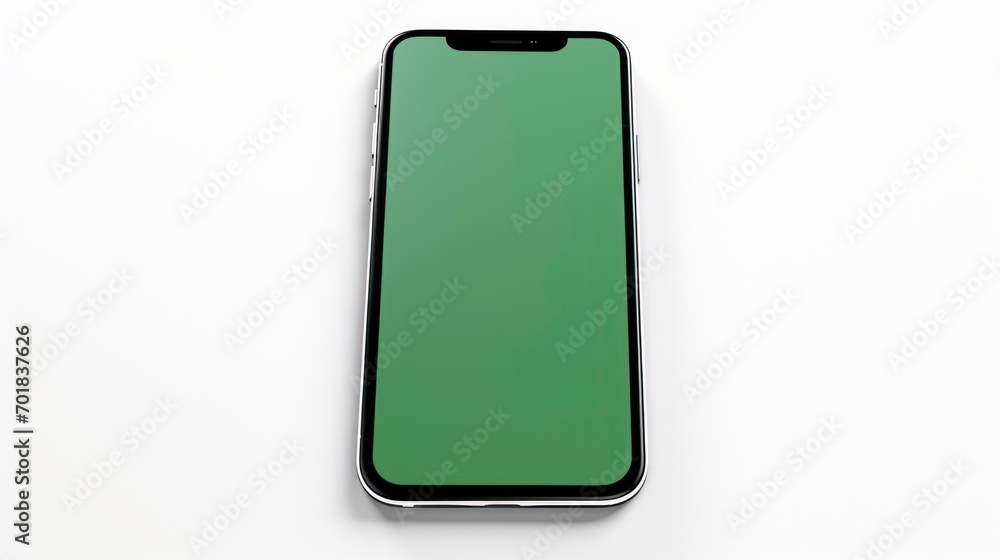 Close up hand of man holding green screen phone. Close up hand of man holding green screen phone.