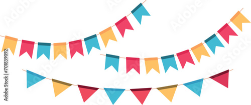 Bunting flags, colorful heart shape bunting flags