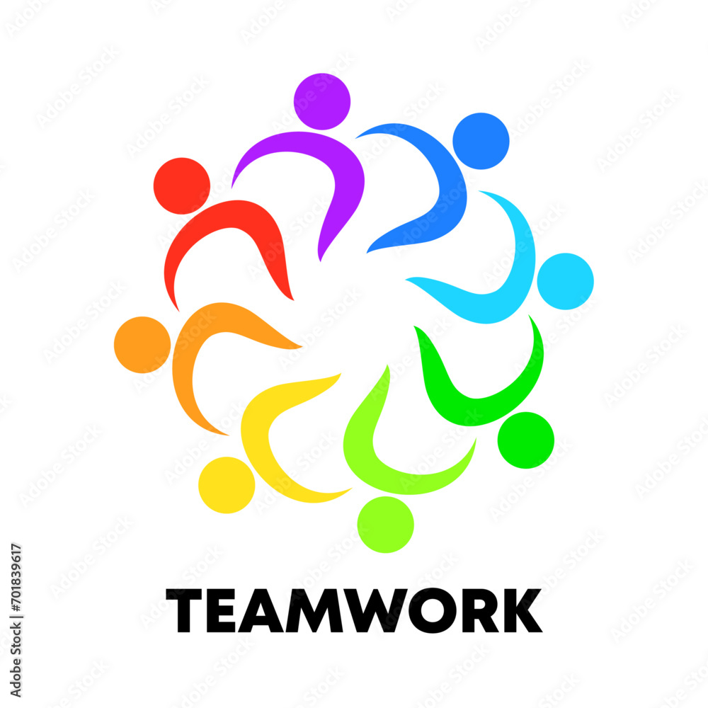 Teamwork people in abstract flower shape design. Vector isolated on white background,
Teamwork people in abstract flower shape design. Vector isolated on white background,