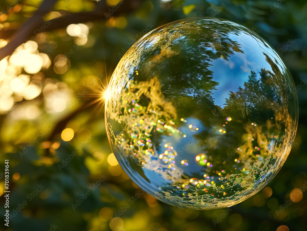 Ethereal Forest Scene Captured in a Bubble Ethereal Forest Scene Captured in a Bubble