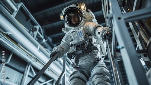 Cosmonaut in space suit photo