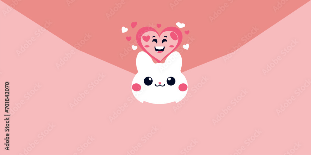 Happy cute sweet wallpaper pink background vector Happy cute sweet wallpaper pink background vector