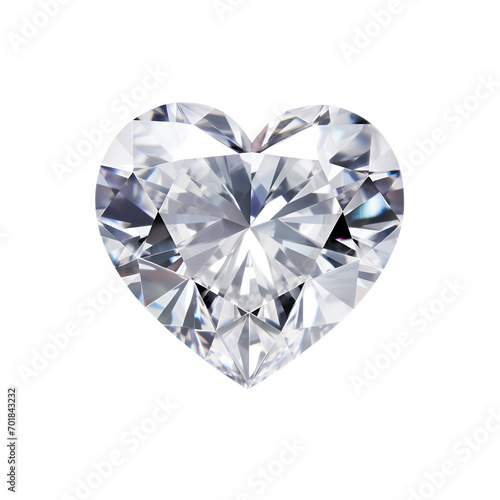Capture the Perfect Valentine’s Day Gift: Heart Diamond in Product Photography, Isolated on Transparent Background, PNG