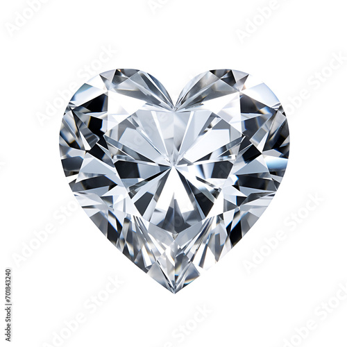 Product Photography of Heart Diamond  A Perfect Valentine   s Day Gift  Isolated on Transparent Background  PNG
