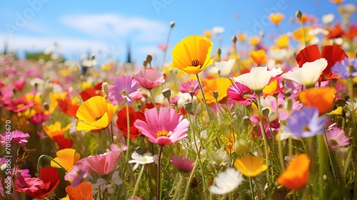 A field of wildflowers in full bloom