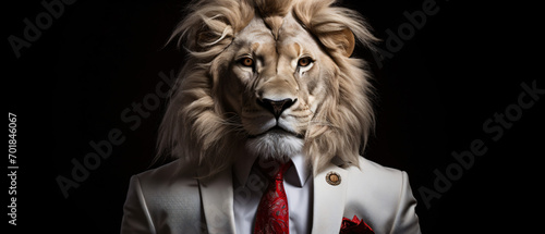 Portrait of an anthropomorphic business lion © Mahira