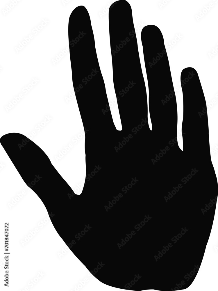 Obraz premium a hand silhouette vector