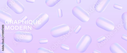 Stylish abstract purple vector background with geometric objects. Gradient background, poster, banner, wallpaper.