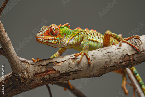Wallpaper Mural green lizard on a branch Torontodigital.ca