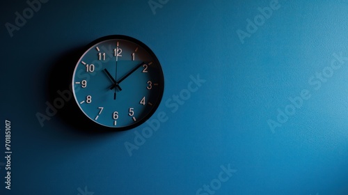 Wallpaper Mural A ticking wall clock with a minimalist and modern design. Ideal for background, banner, with copy space. Torontodigital.ca