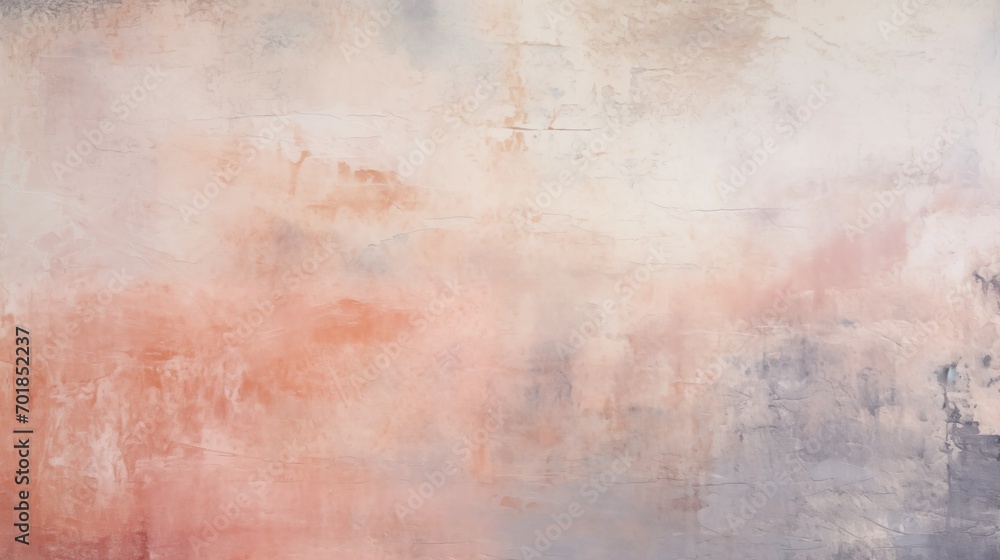 Old peach and pink background with vintage texture and soft light orange center, Pink and peach colored blank concrete wall texture background, generative ai