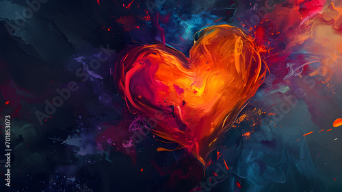 Abstract love concept wedding romance valentines day colorful hearts background wallpaper photo
