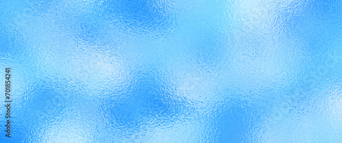 Blue glass vector background for flyers, cards, poster, cover design. Christmas backdrop. Ice. Blurred stained glass window. Merry Christmas! Happy New Year! Winter template for design. Color glass.	
