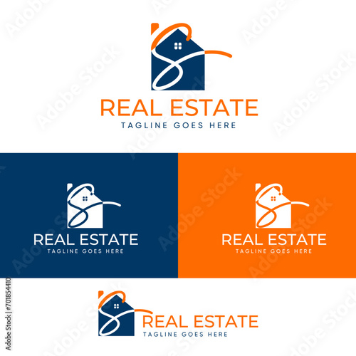 Alphabet S logo design, Real estate logo, Realtor logo, Agent logo design